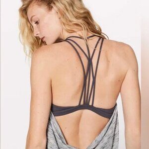 Lululemon Raise The Barre Tank Tiger Space Dye Black White / Dark Carbon size 10